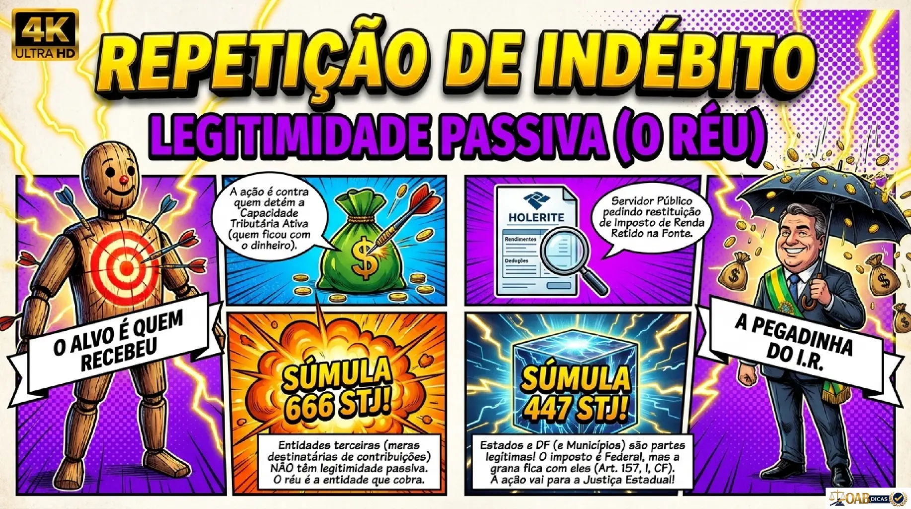 Mapa mental sobre repetição de indébito e legitimidade passiva